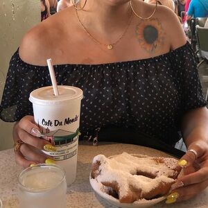 Navy Blue Polka Dot Off-Shoulder Top